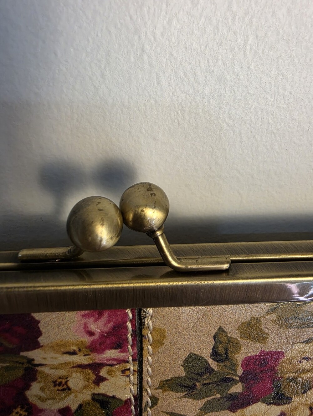 Patricia Nash Vintage-Inspired Floral Leather Clutch with Detachable Brass Chain - Picture 12 of 16